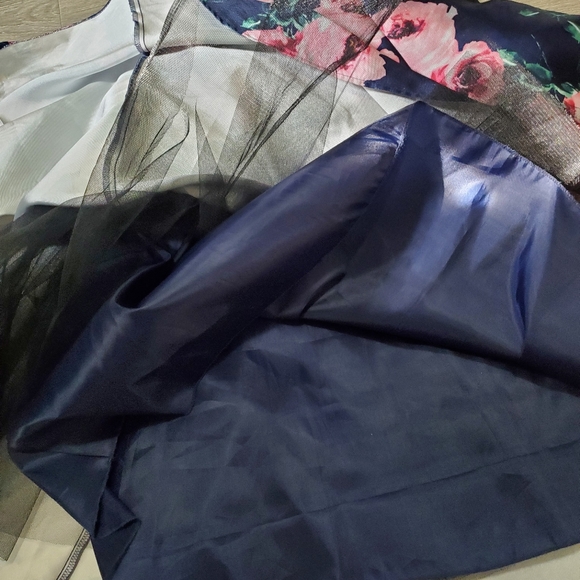 Pre-Owned B DARLIN Women's Size 9/10 Floral Full-Length Fit Flare Skirt As Is - Picture 9 of 12